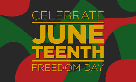 Juneteenth Freedom Day Background Design. Banner, Poster, Greeting Card. Vector Illustration.のイラスト素材
