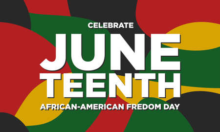 Juneteenth Freedom Day Background Design. Banner, Poster, Greeting Card. Vector Illustration.のイラスト素材