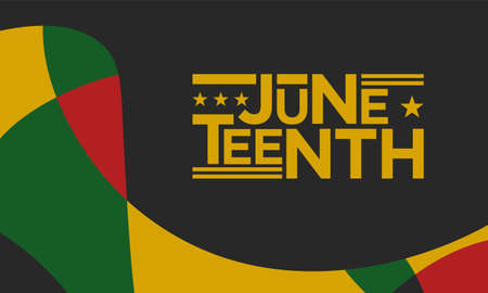 Juneteenth Freedom Day Background Design. Banner, Poster, Greeting Card. Vector Illustration.のイラスト素材