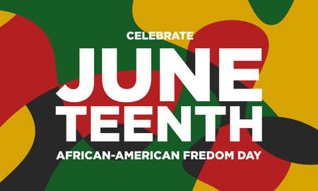 Juneteenth Freedom Day Background Design. Banner, Poster, Greeting Card. Vector Illustration.のイラスト素材