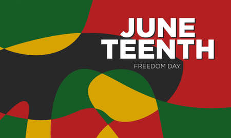 Juneteenth Freedom Day Background Design. Banner, Poster, Greeting Card. Vector Illustration.のイラスト素材
