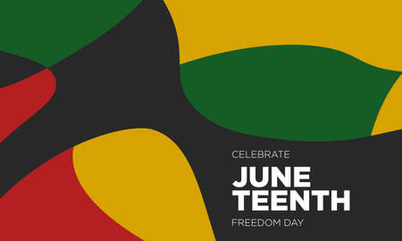 Juneteenth Freedom Day Background Design. Banner, Poster, Greeting Card. Vector Illustration.のイラスト素材