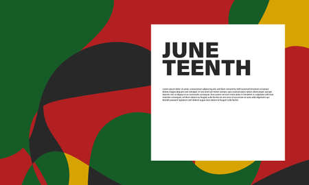 Juneteenth Freedom Day Background Design. Banner, Poster, Greeting Card. Vector Illustration.のイラスト素材