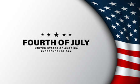 United States Independence Day Background Design. Fourth of July. Vector illustrationのイラスト素材