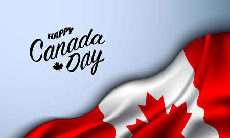 Canada Day Background Design. Banner, Poster, Greeting Card. Vector Illustration.のイラスト素材