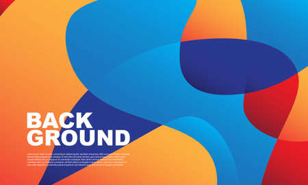 Abstract colorful liquid and curvy geometric background for banner. Vector illustration.のイラスト素材