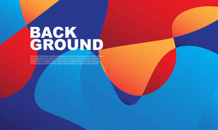 Abstract colorful liquid and curvy geometric background for banner. Vector illustration.のイラスト素材