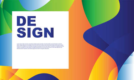 Abstract colorful liquid and curvy geometric background for banner. Vector illustration.のイラスト素材