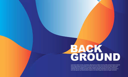 Abstract colorful liquid and curvy geometric background for banner. Vector illustration.のイラスト素材