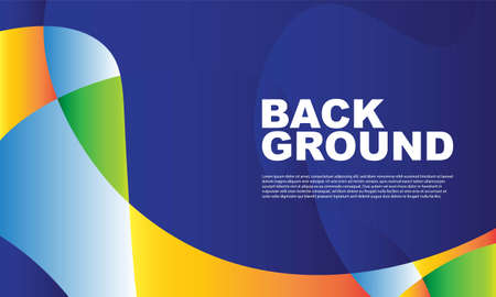 Abstract colorful liquid and curvy geometric background for banner. Vector illustration.