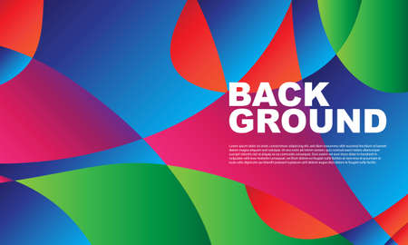 Abstract colorful liquid and curvy geometric background for banner. Vector illustration.のイラスト素材