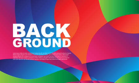 Abstract colorful liquid and curvy geometric background for banner. Vector illustration.のイラスト素材
