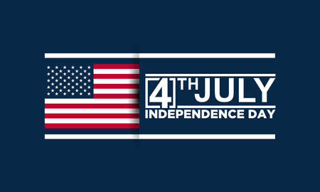 United States of America Independence Day Background Design. Fourth of July. Vector illustrationのイラスト素材