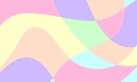 Abstract pastel liquid and curvy geometric background for banner. Vector illustration.のイラスト素材
