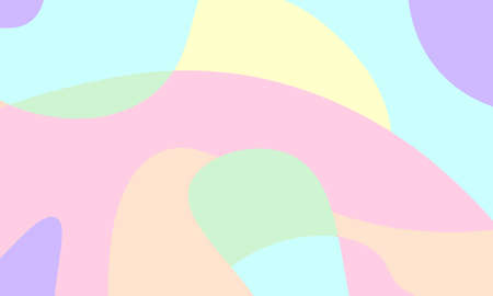 Abstract pastel liquid and curvy geometric background for banner. Vector illustration.のイラスト素材