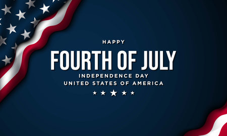 United States of America Independence Day Background Design. Fourth of July. Vector illustrationのイラスト素材