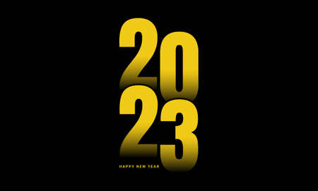 2023 Happy New Year Background Design. Greeting Card, Banner, Poster. Vector Illustration.