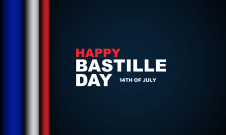 Bastille Day Background Design. Banner, Poster, Greeting Card. Vector illustrationのイラスト素材