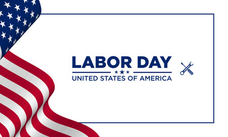 Labor Day Background Design. Banner, Poster, Greeting Card. Vector Illustration.のイラスト素材