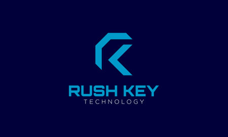 RK or KR Creative Technology Initial Logo Design. Unique Identity for your Company. Vector Illustration.のイラスト素材