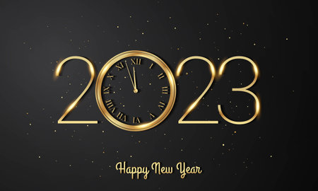 2023 Happy New Year Background Design. Greeting Card, Banner, Poster. Vector Illustration.のイラスト素材