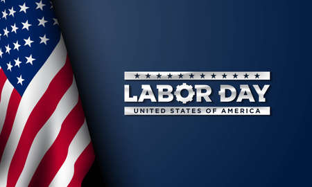Labor Day Background Design. Banner, Poster, Greeting Card. Vector Illustration.のイラスト素材