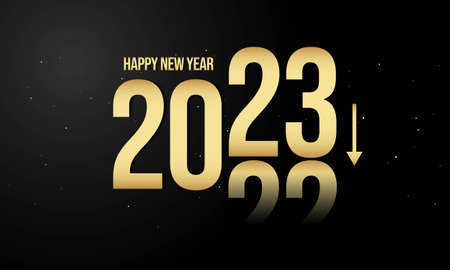 2023 Happy New Year Vector Background. Greeting Card, Banner, Poster. Vector Illustration.のイラスト素材