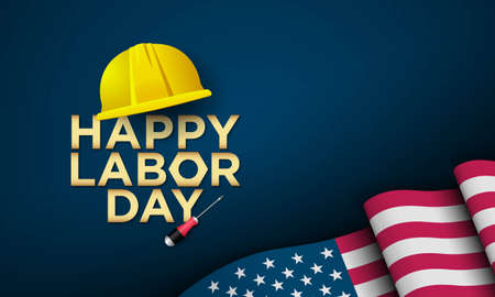 Labor Day Background Design. Banner, Poster, Greeting Card. Vector Illustration.のイラスト素材