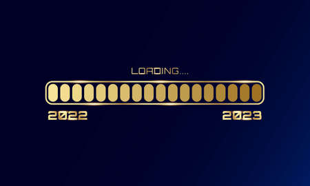 2023 Happy New Year Vector Background with loading concept. Greeting Card, Banner, Poster. Vector Illustration.のイラスト素材
