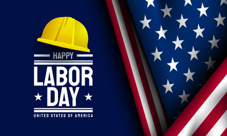 Labor Day Background Design. Banner, Poster, Greeting Card. Vector Illustration.のイラスト素材