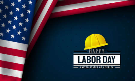 Labor Day Background Design. Banner, Poster, Greeting Card. Vector Illustration.のイラスト素材