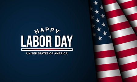 Labor Day Background Design. Banner, Poster, Greeting Card. Vector Illustration.のイラスト素材