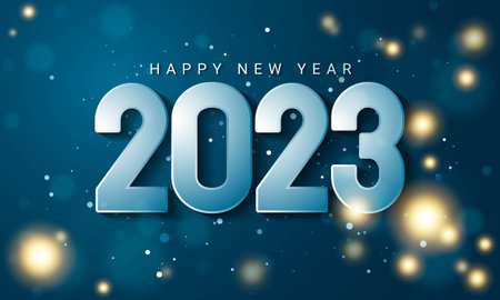 2023 Happy New Year Background Design. Greeting Card, Banner, Poster. Vector Illustration.