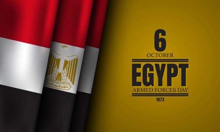 Egypt Armed Forces Day Background. Poster, Banner, Greeting Card. Vector Illustration.のイラスト素材