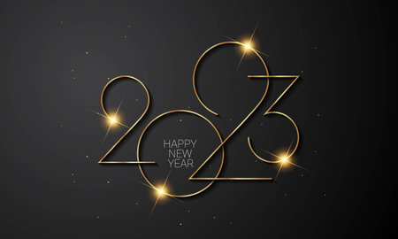 2023 Happy New Year Background Design. Banner, Poster, Greeting Card. Vector Illustration.