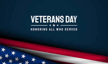 Veterans Day Background Design. Banner, Poster, Greeting Card. Vector Illustration.のイラスト素材