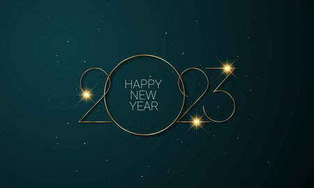 2023 Happy New Year Background Design. Banner, Poster, Greeting Card. Vector Illustration.のイラスト素材
