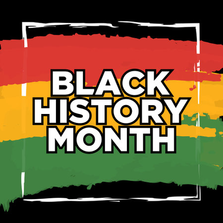 Black History Month Background Design. Greeting Card, Banner, Poster. Vector Illustration.のイラスト素材