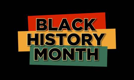 Black History Month Background Design. Greeting Card, Banner, Poster. Vector Illustration.のイラスト素材