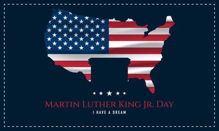 Martin Luther King Jr. Day Background. I Have A Dream. Vector Illustration.のイラスト素材