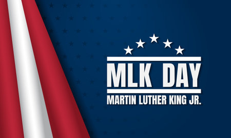 MLK Day Background Design. Banner, Poster, Greeting Card. Vector Illustration.のイラスト素材