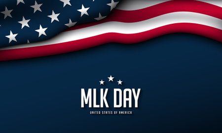 United States of America MLK Day Background Design. Banner, Poster, Greeting Card. Vector Illustration.のイラスト素材