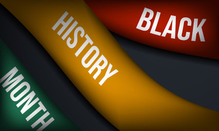 Black History Month vector template. Design for banner, greeting cards or print.のイラスト素材