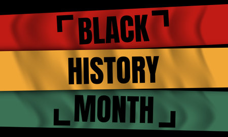 Vector Illustration of Black History Month. Good for Banner, Poster, or Greeting Card.のイラスト素材