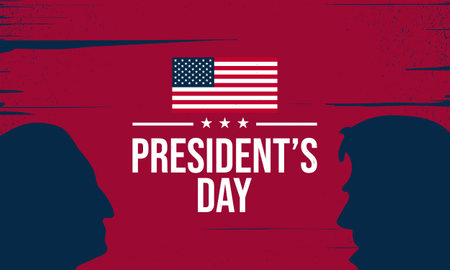 President's Day Background Design. Banner, Poster, Greeting Card. Vector Illustration.のイラスト素材