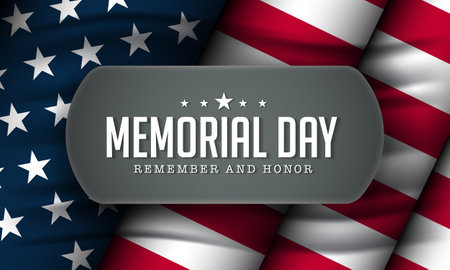 Memorial Day Background Design. Banner, Poster, Greeting Card. Vector Illustration.のイラスト素材