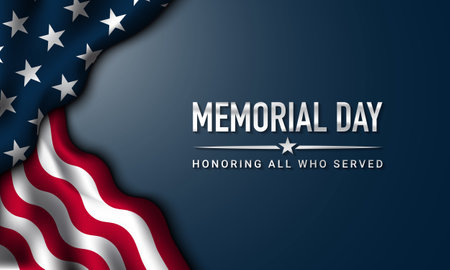 Memorial Day Background Design. Banner, Poster, Greeting Card. Vector Illustration.のイラスト素材