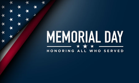 Memorial Day Background Design. Banner, Poster, Greeting Card. Vector Illustration.のイラスト素材