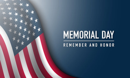 Memorial Day Background Design. Banner, Poster, Greeting Card. Vector Illustration.のイラスト素材