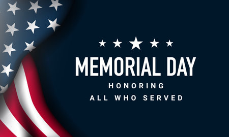 Memorial Day Background Design. Banner, Poster, Greeting Card. Vector Illustration.のイラスト素材